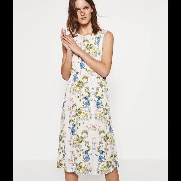 ZARA FLORAL DRESS WITH BACK KNOT
