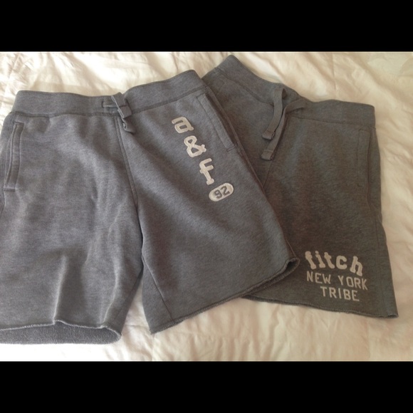 Two pairs of boys youth L Abercrombie shorts