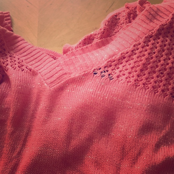 Ashley Stewart v neck short sleeve sweater