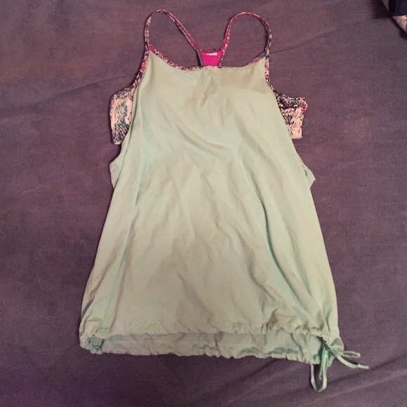 Fabletics athletic top, sky blue, size Large