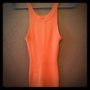 BCBG Maxazria Bandage peach halter dress
