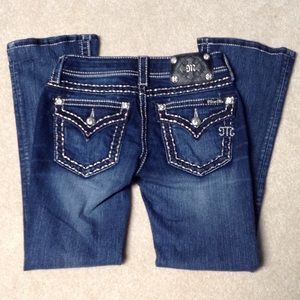 Miss Me Jeans Signature Rise Boot Size 25 Bling
