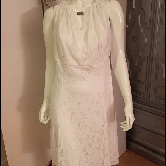 Optic White Umpire Dress