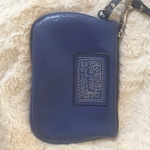 Light Blue Coach Wristlet