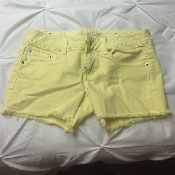 American Eagle Yellow Jean Shorts