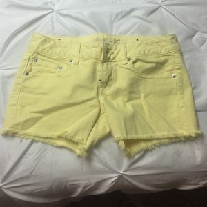 American Eagle Yellow Jean Shorts