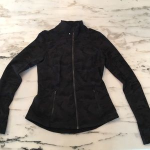 Women's Black Camo Lululemon Zip-Up Jacket