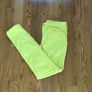 Ann Taylor Yellow Skinny Jeans