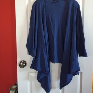 Chaps slate blue fly away cardigan sweater