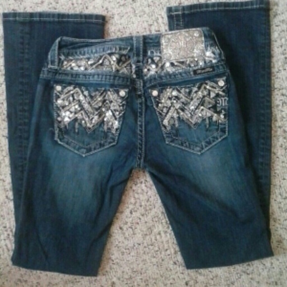 Blingy Miss Me signature boot cut pants