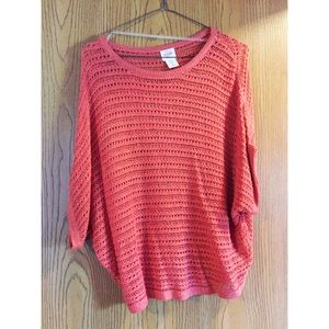 Orange quarter length sweater