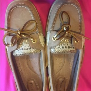 🌟NEW LISTING🌟Gold sparkly Sperry Top-Siders