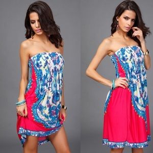 Coming Soon!💓New Vintage Strapless Boho Dress