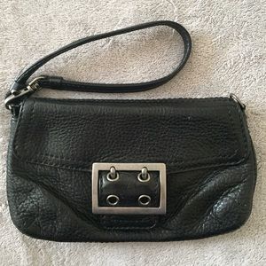 Banana Republic Black Leather Wristlet