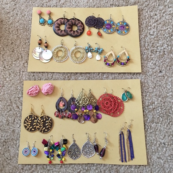 Bundle of earrings- over 30 pairs