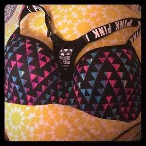 Pink push up bra