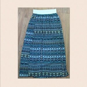 No Boundaries Aztec Maxi Skirt