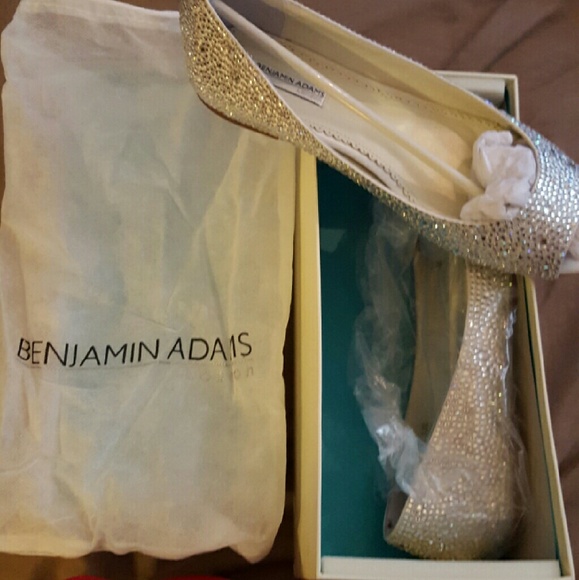 Benjamin Adams London flats wedding rhinestone sz9