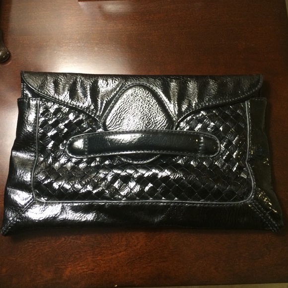 Black Patent Clutch