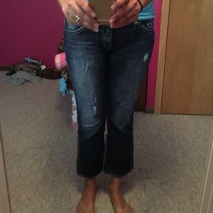 Silver Capri Jeans