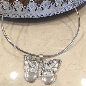 Sterling Silver butterfly choker