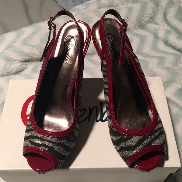 Candies zebra print high heels!