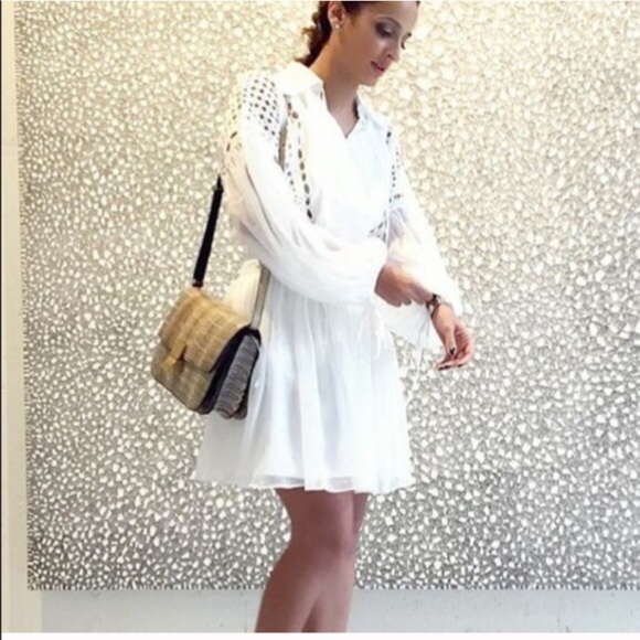 Mini Gauze fabric flared off black lined S - Picture 2 of 3