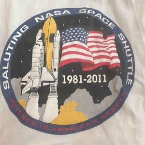 NASA FADED WHITE SPACE TEE