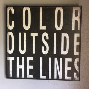 "Color Outside the Lines" Room Sign