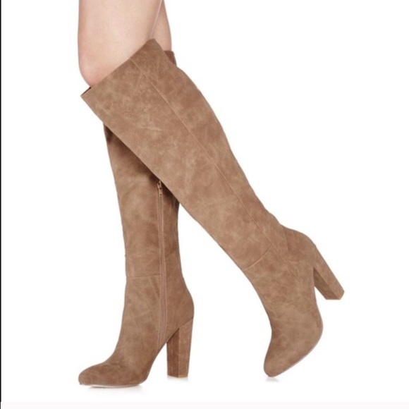 Tan knee high boots!