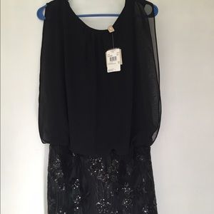 Aidan Mattox black cocktail dress NWT