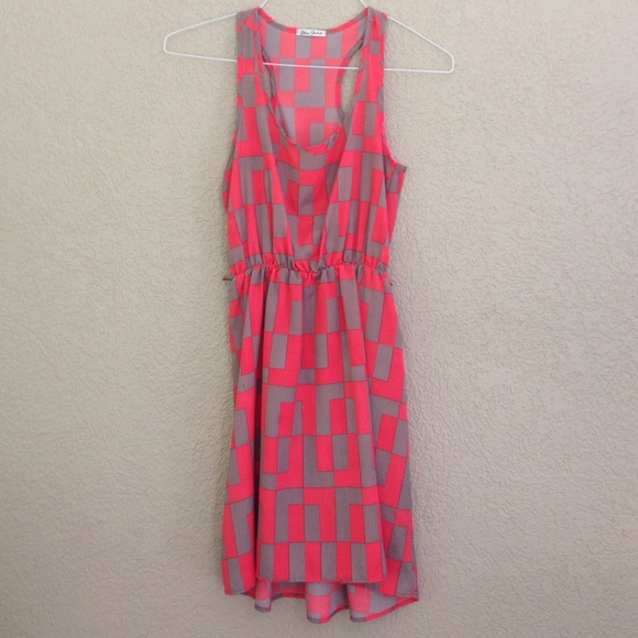 Red and grey boutique style dress size small