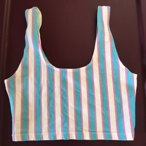American Apparel Striped Crop Tank