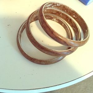Wood colored bangles