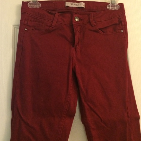 Burgundy Jeans Zara