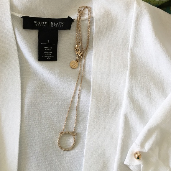 WHBM White Cardigan with Tie - Picture 4 of 4