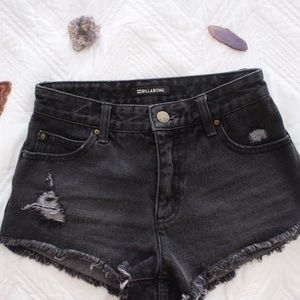 High Waist Black Billabong Shorts