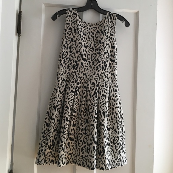 Girl's Aqua Brand Leopard Print dress