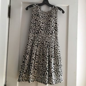 Girl's Aqua Brand Leopard Print dress