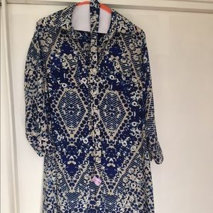 Cabi lightweight dress shirt style dress