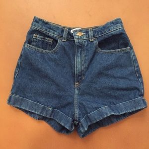 American Apparel denim high waisted shorts