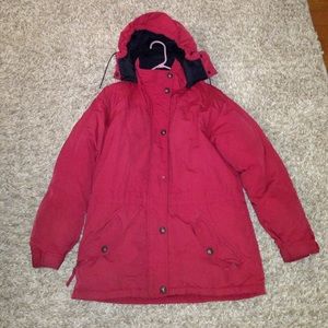 Red North Face Winter Coat