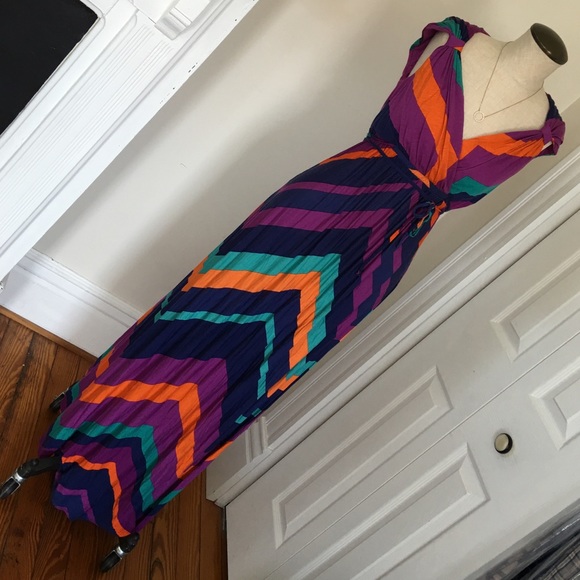 Long Multicolored Maxi Dress - Picture 1 of 4