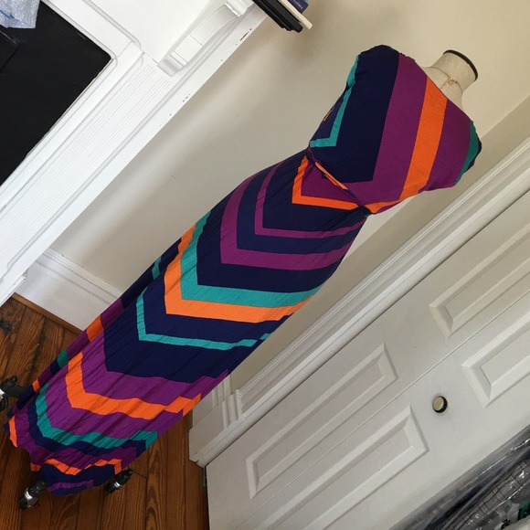 Long Multicolored Maxi Dress - Picture 3 of 4