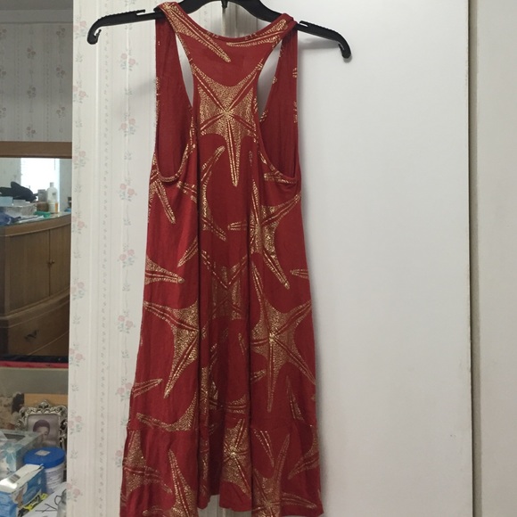 red & gold dress/top/cover upperfect condition!!! - Picture 2 of 4
