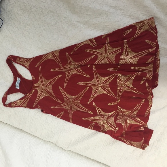 red & gold dress/top/cover upperfect condition!!! - Picture 4 of 4