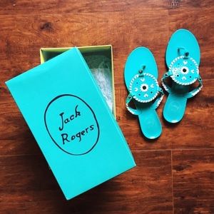 Jack Rogers Turquoise Jellies