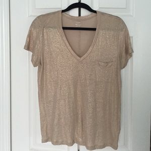 Like new J. Crew gold shimmer top