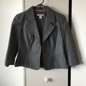 Grey printed blazer
