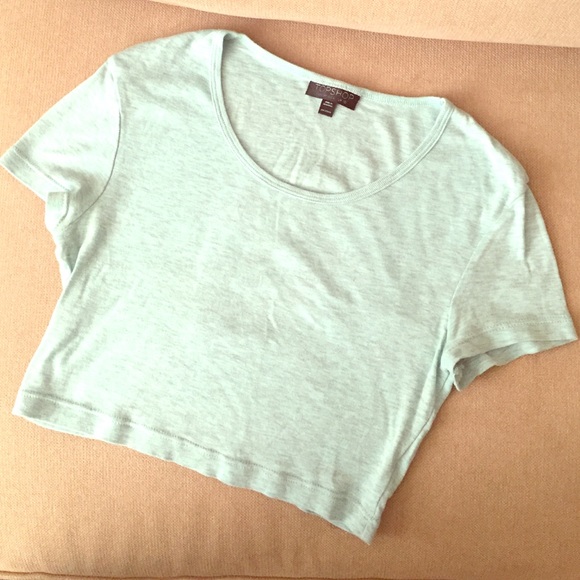 Topshop Turquoise Size 6 Crop Top